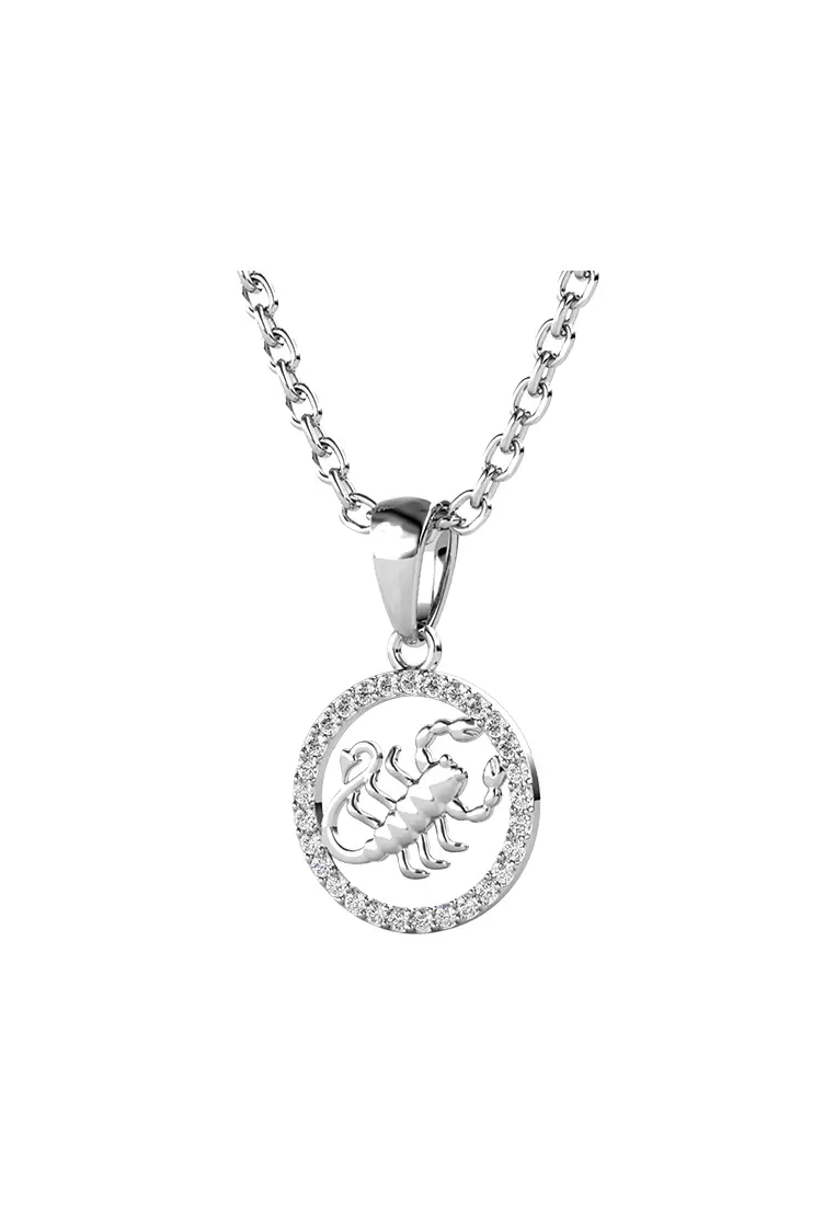 Circlet Scorpio Pendant - Kalung Crystal Swarovski by Her Jewellery