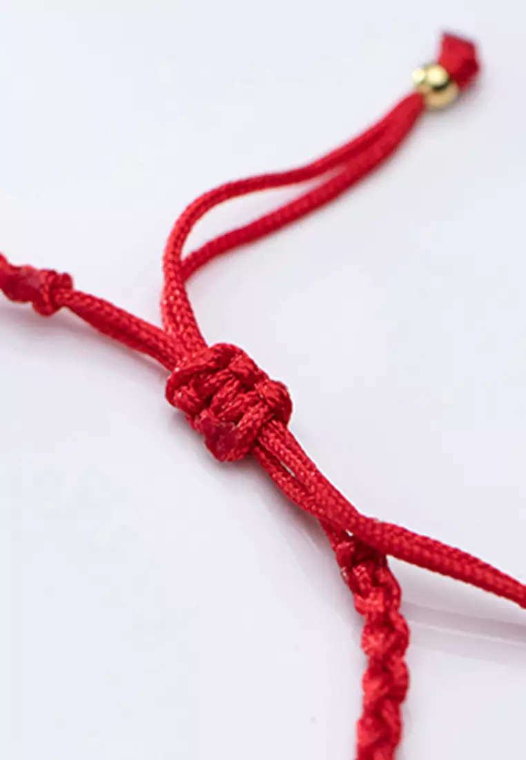 925 Silver Beads x Red Thread Lucky Bracelet JW AR-S3342
