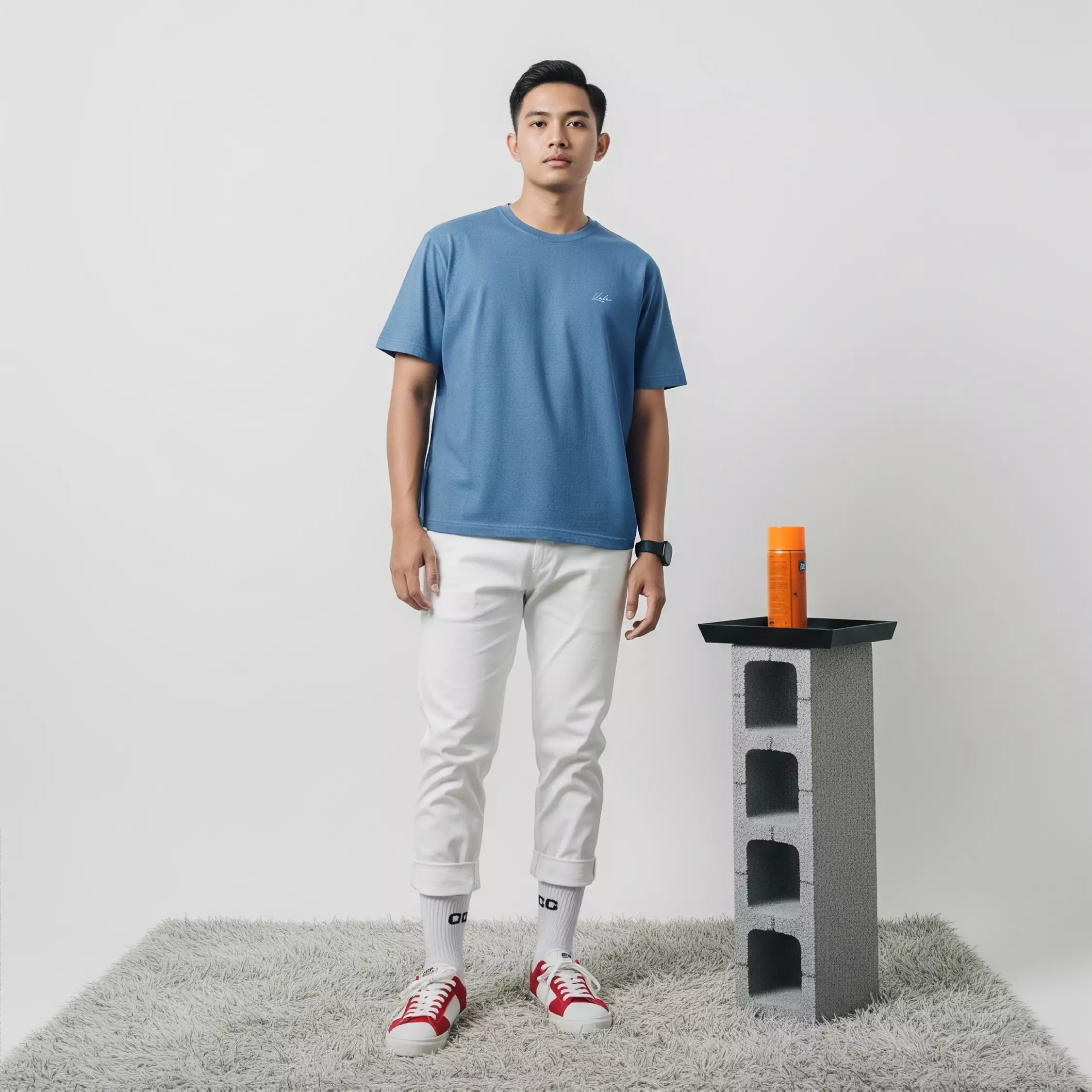 Kale Exo Denim / Atasan Kaos Pria / Baju Kaos Pria / Kaos Basic Pria / Kaos Boxy Fit / Kaos Korea