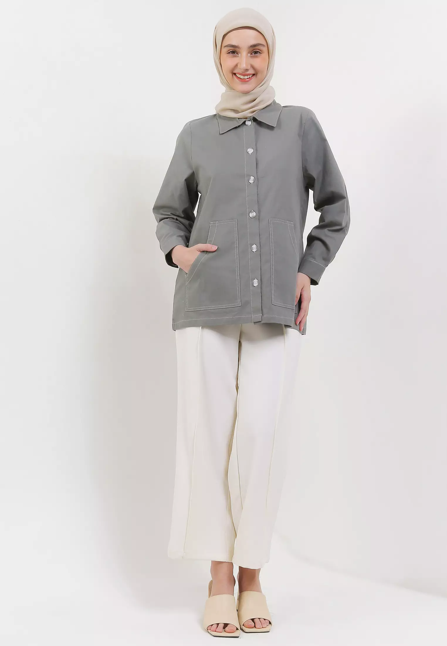 MFMW Thalita Outer Jaket Oversize Dark Grey