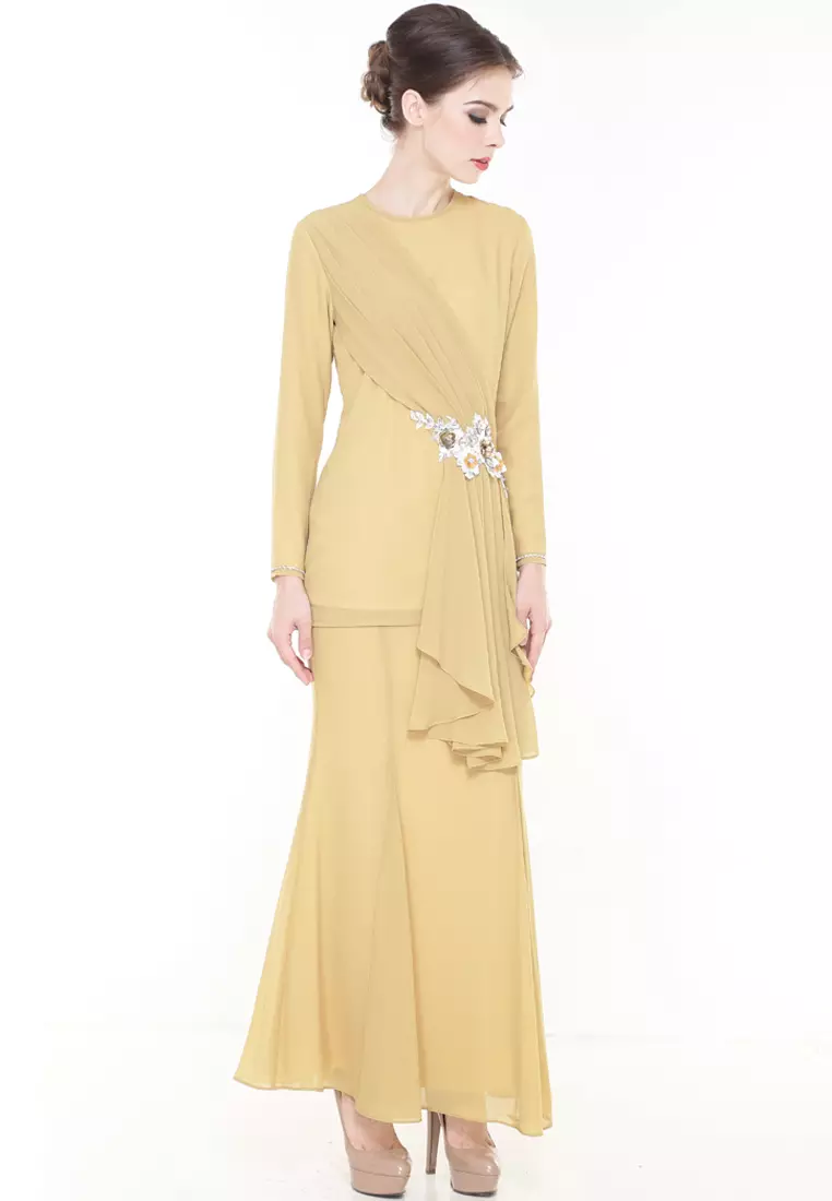 Pionery Kurung Modern in Mustard Yellow
