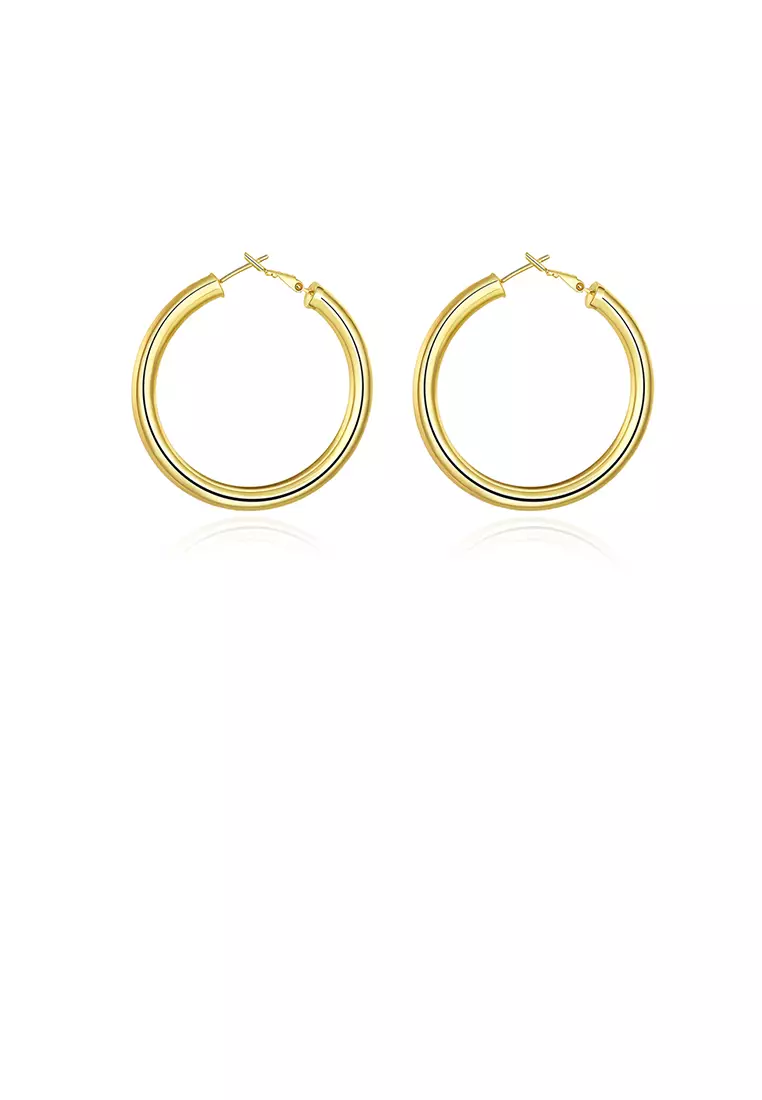 Gold discount round earing
