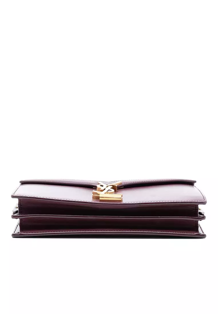 Pre-Loved Saint Laurent Smooth Calfskin Monogram Cassandra Clasp Bag
