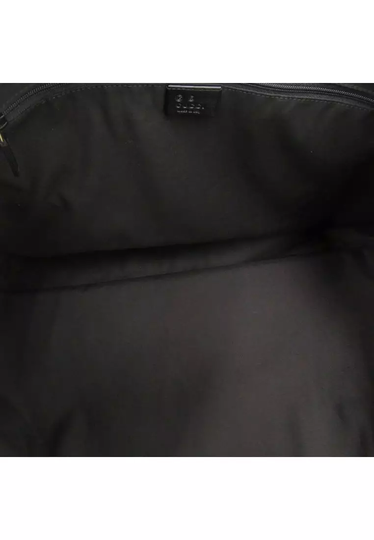 Pre-Loved Gucci Large Horsebit Canvas Tote