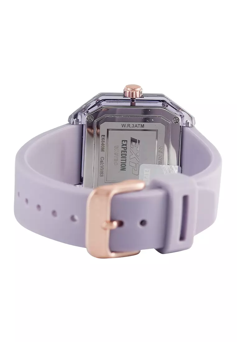 Expedition EXP - Jam Tangan Chronograph Wanita - Purple - Rubber Strap - 6840 MFRRGBAPU