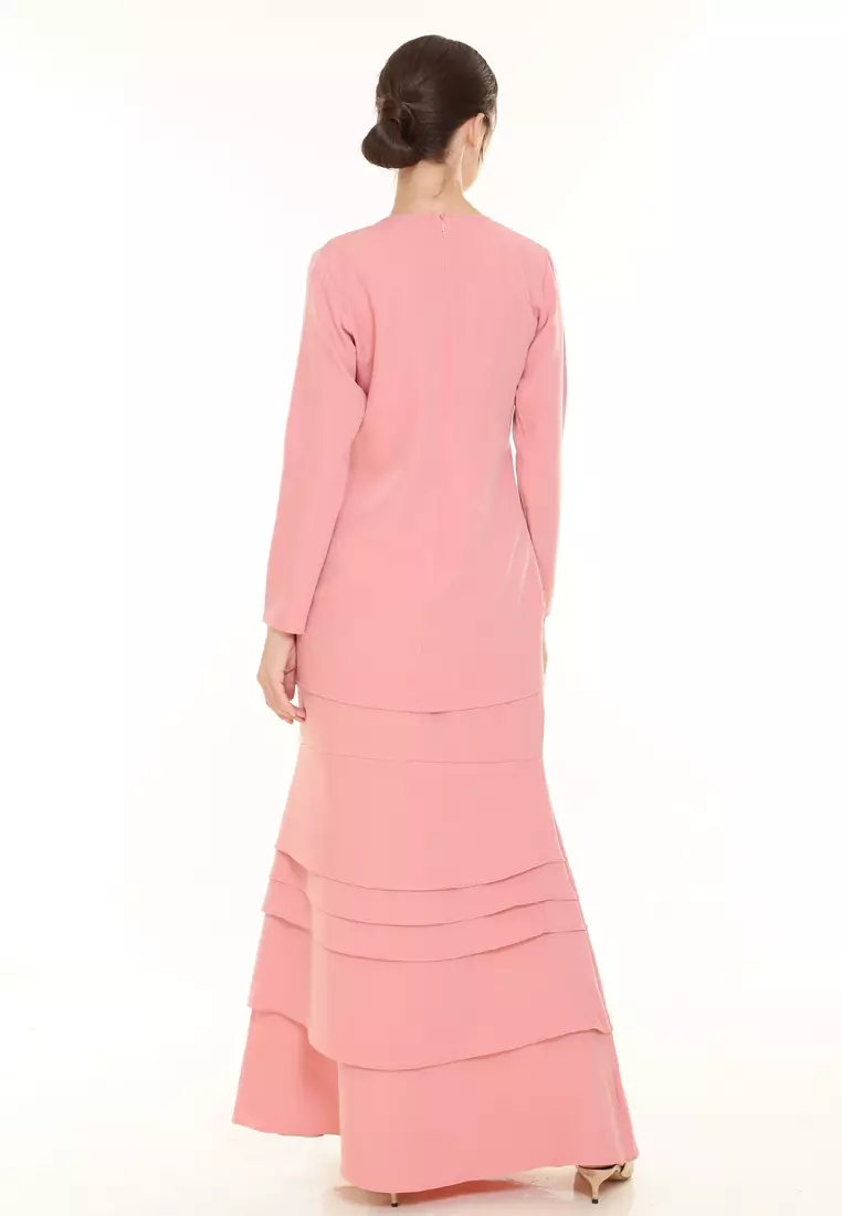 Isabella Multi Layer Kurung Modern in Pink