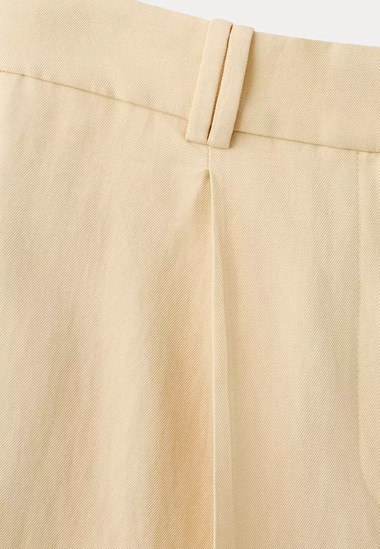 Straight Linen-Blend Trousers