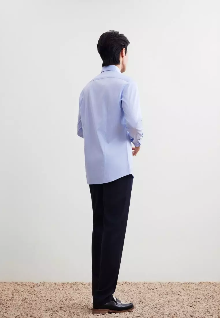 G2000 Non-Iron Premium Cotton Smart Fit Stripe Shirt