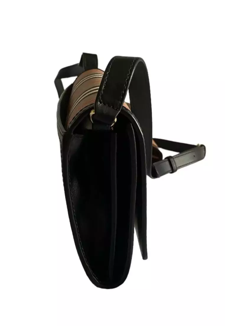 Burberry Hannah Icon Stripe WOC Beige/Black