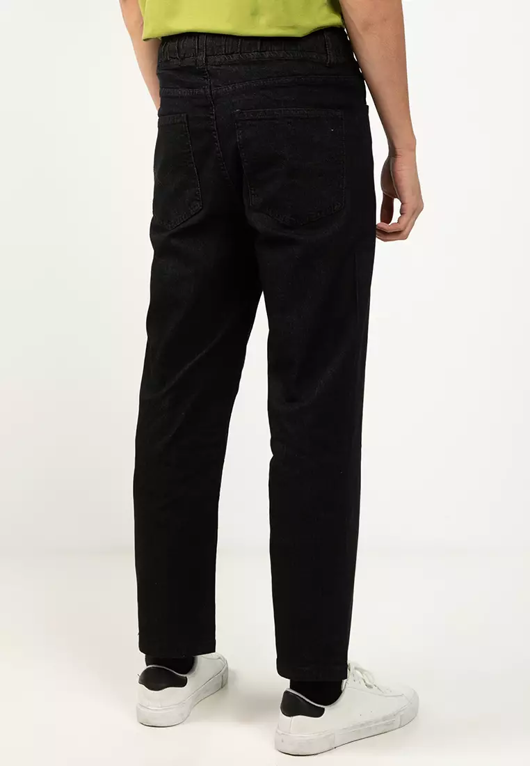 Drawstring Straight Cut Jeans