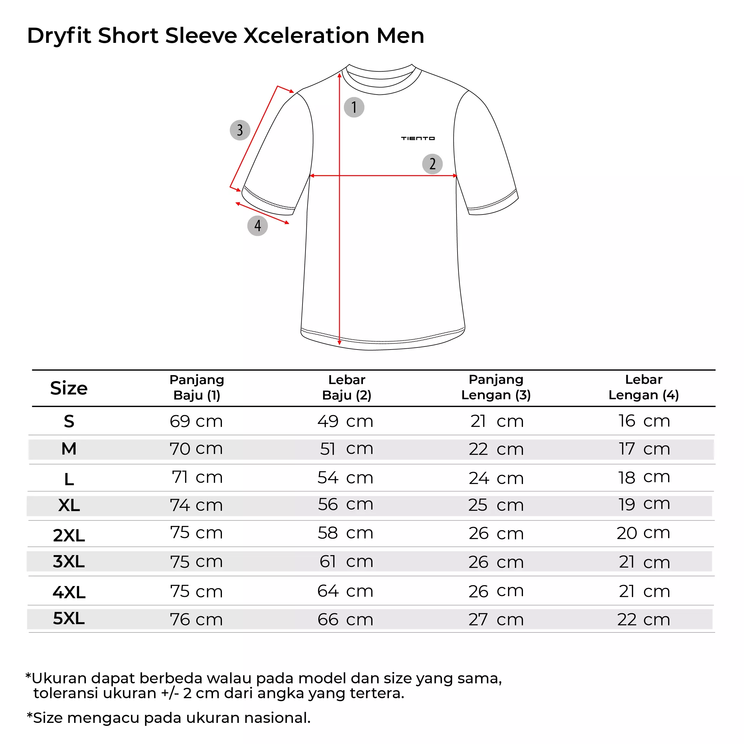 Tiento Baju Olahraga Lari Jersey Running Pria Anti UV Xceleration