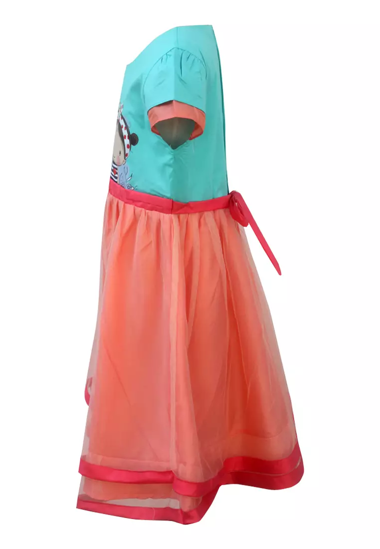 Two Mix Dress Anak Perempuan Fashion Motif Nonik Cantik Usia 1-12 4113
