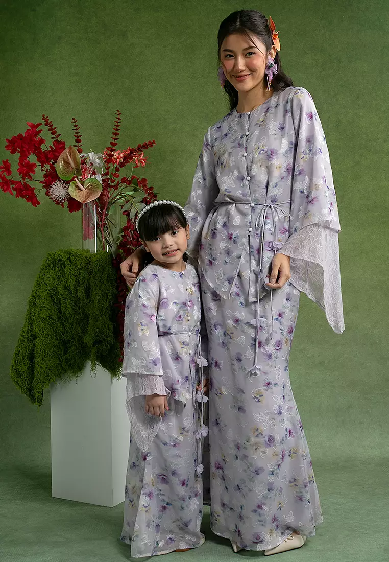 Elena Recycled Polyester Kebaya with Belt Set