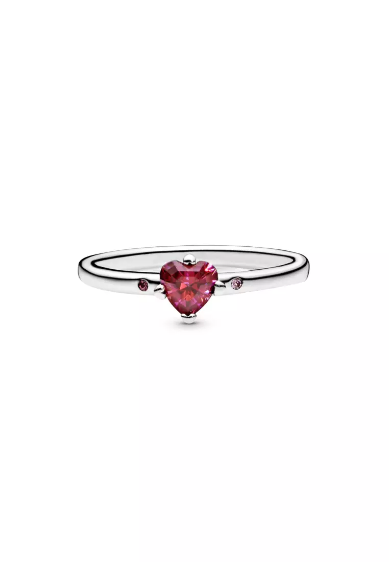 Pandora Sparkling Red Heart Ring