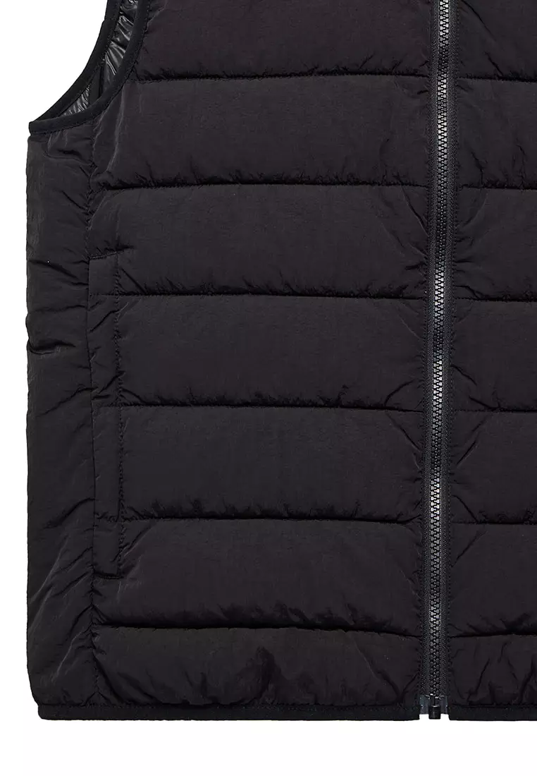 MENS BLACK GACHA PADDED GILET