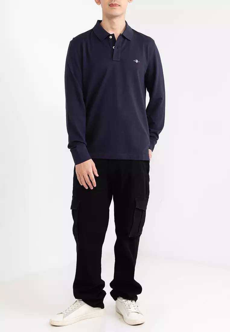 Shield Long Sleeve Polo Shirt