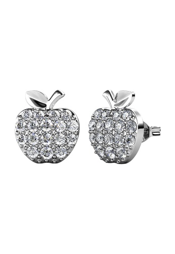 Buy Her Jewellery Her Jewellery Little Apple Earrings White Gold With Premium Grade Crystals From Austria Online Zalora Malaysia