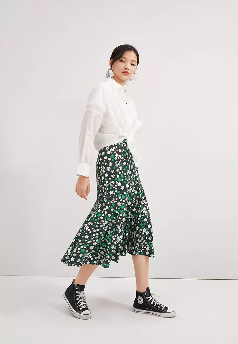 Loose Fit Semi Sheer Button Blouse