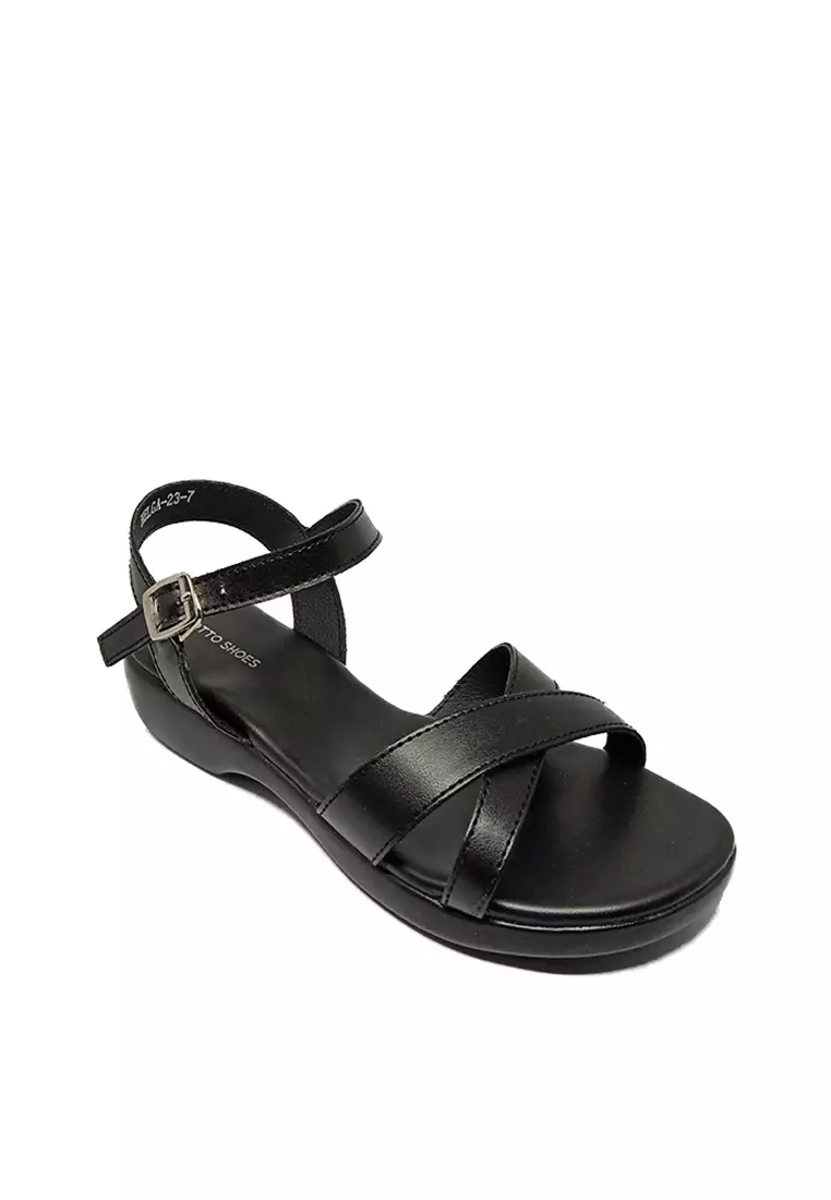 Cross Strap Slingback Sandals