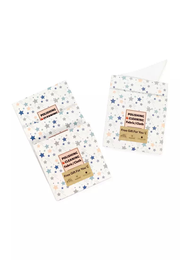 Anting Earrings Perak 925 Lapis Emas Anak Hati Enamel