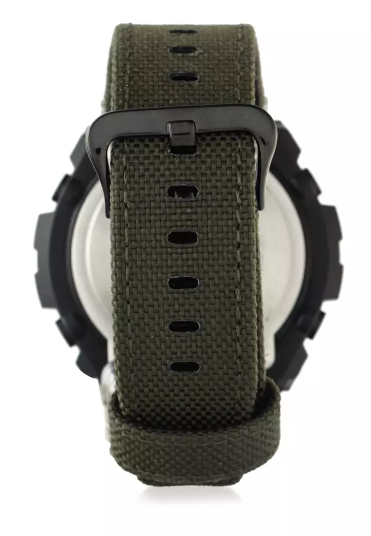 Casio G-SHOCK Jam Tangan Pria - Green Black - Canvas - GST-S130BC-1A3DR