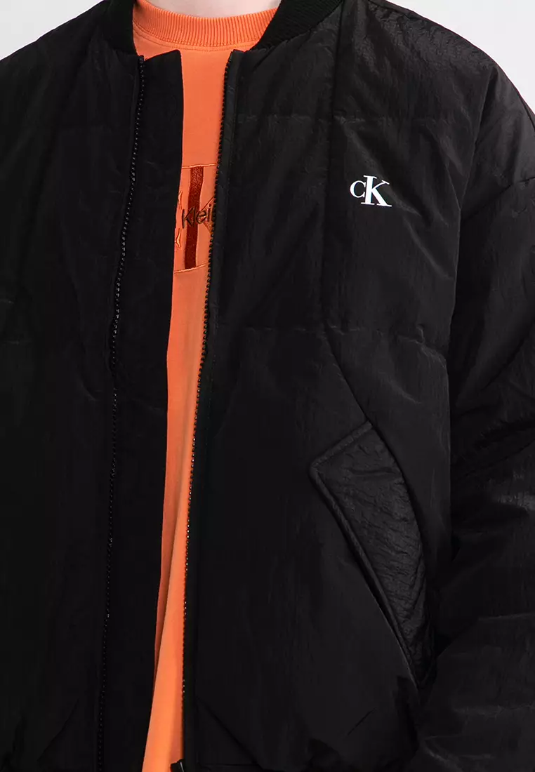 Calvin klein jeans padded jacket sales with reflective technology