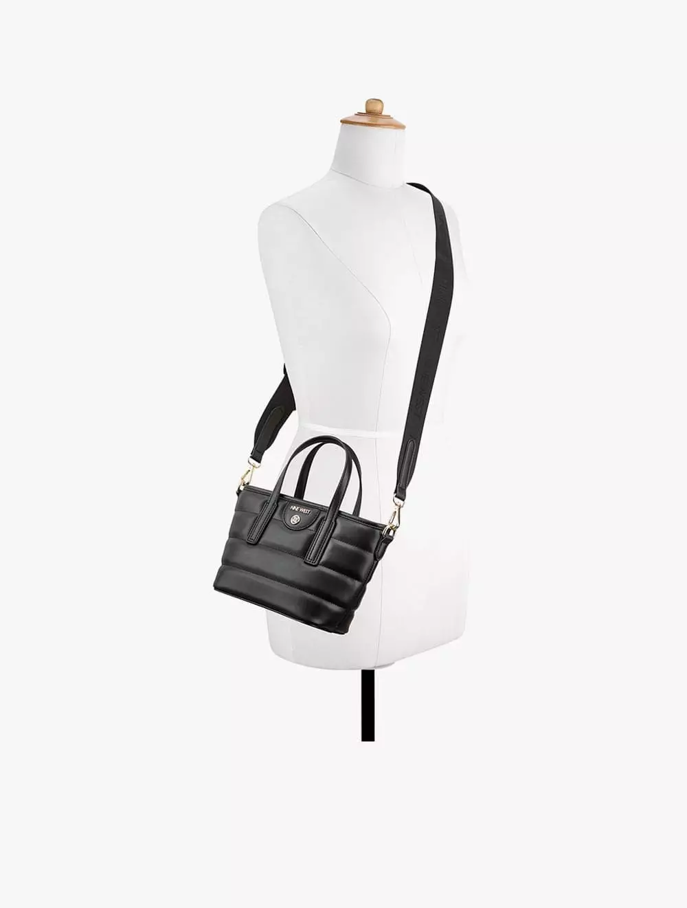 Nine West Candance Mini Tote Crossbody Bag – PVC, Magnetic Closure, Detachable Strap & Top Handles, Compact Everyday Purse