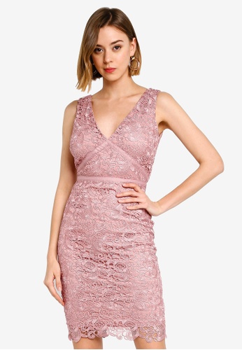 Buy Paper Dolls Blush Crochet Bodycon Dress Online On Zalora Singapore