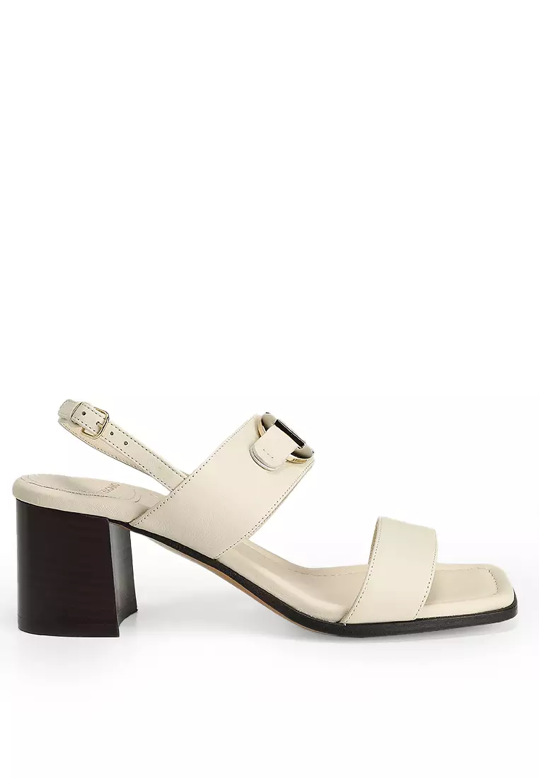 Gancini Ornament Heel Sandals (ct)