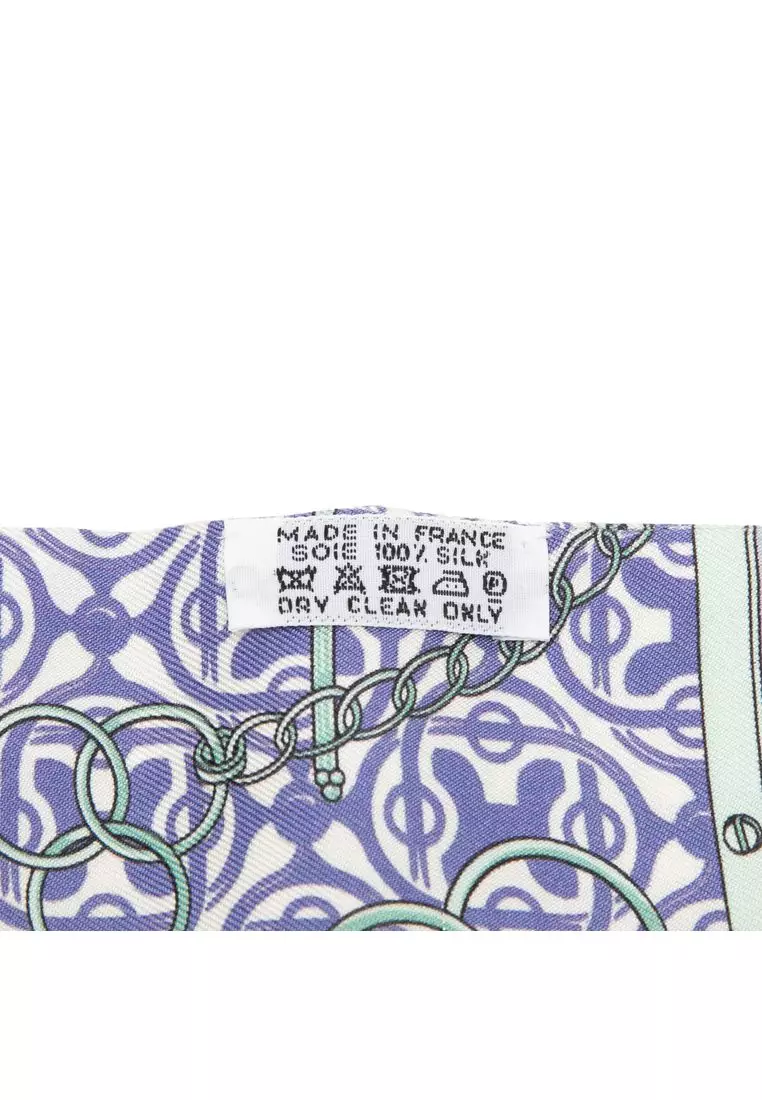 Pre-Loved Hermès Mors Et Gourmettes Remix Silk Twilly Scarf
