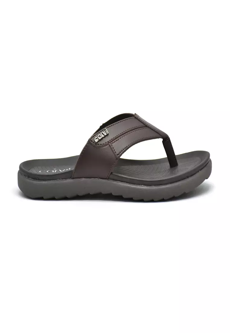 Carvil Sandal Pria Fetino-01 M Dark Brown