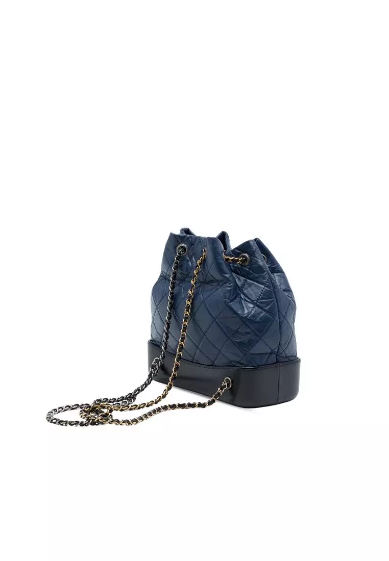 Pre-Loved Chanel Small Bicolor Quilted Aged Calfskin Gabrielle Backpack