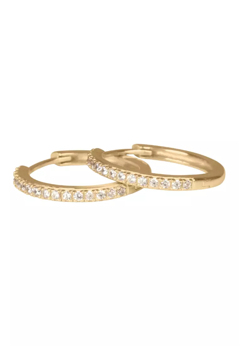  Vermeil Eternal Crystal Hoops - 24mm 