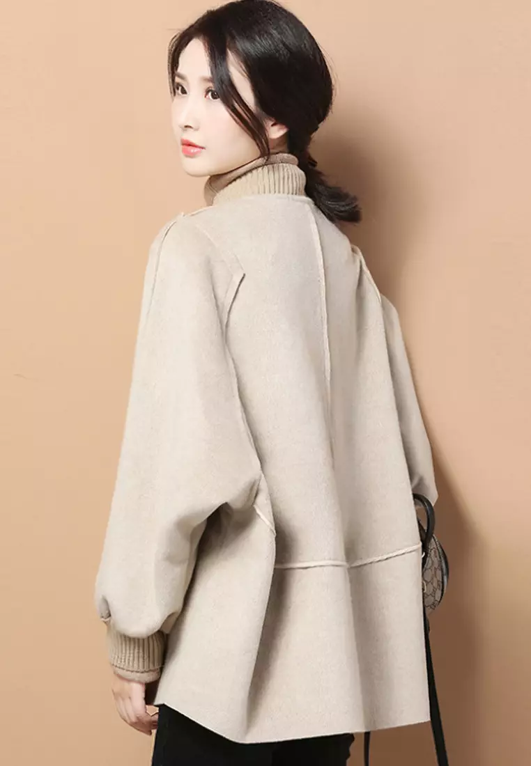 Girls long top wool coat