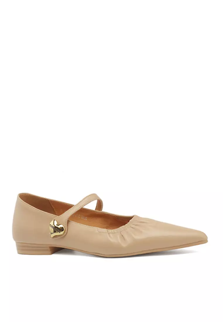 Discount on Twenty Eight Shoes  shoes - SKU: VANSA Fashion Sheepskin Buckle Low Heels VSW-F-3212