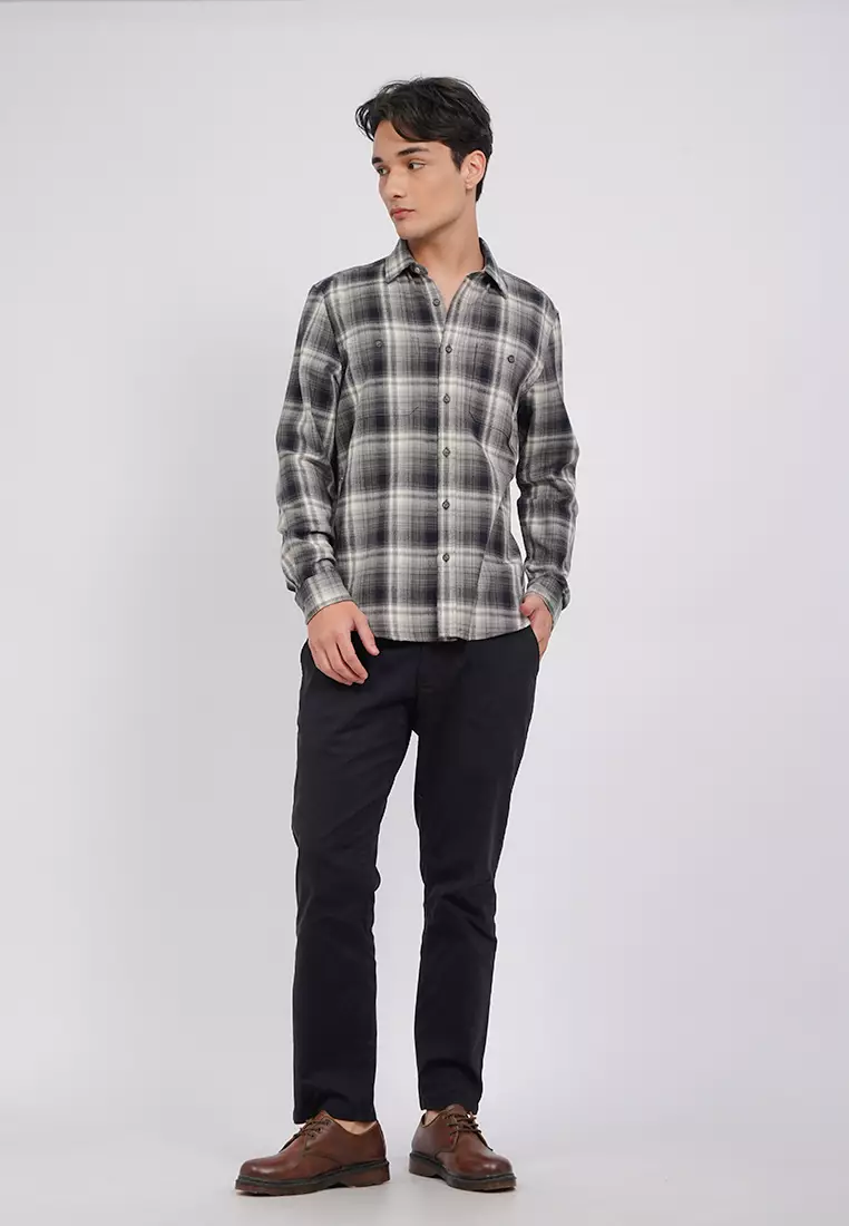 Regular Fit Long Sleeve Checks Shirt