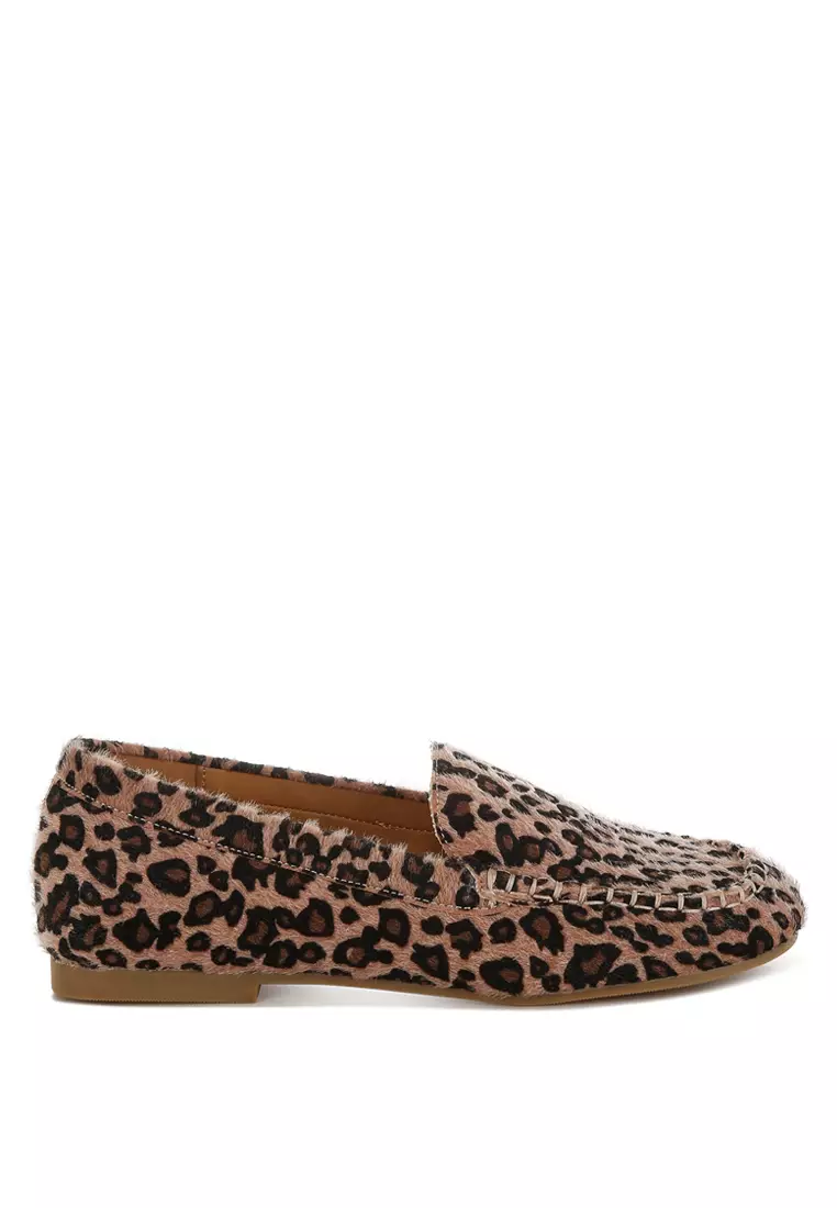 Leopard Print Flat Loafers