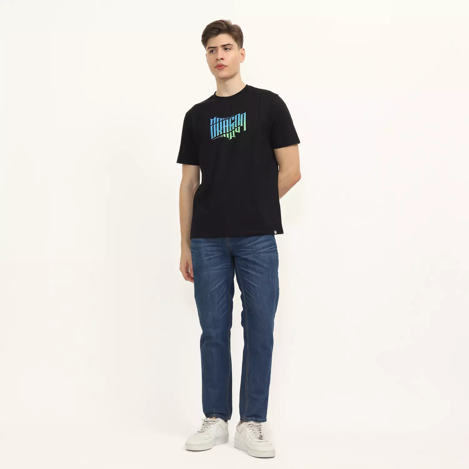 Dragon Kaos Lengan Pendek Machine Canvas Men Tee Black Planet Surf