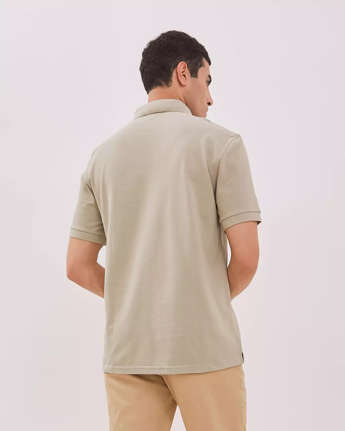 MEN'S GRAY SHORT SLEEVE POLO SHIRT