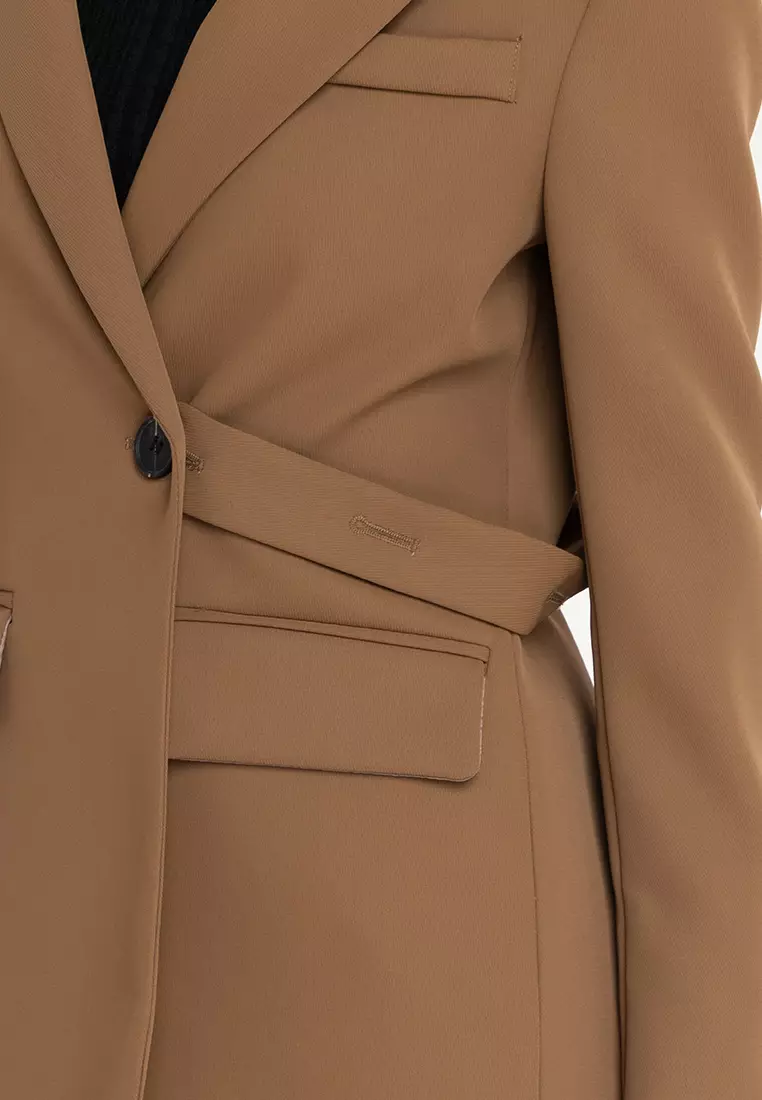 Chic Blazer with Removable Band