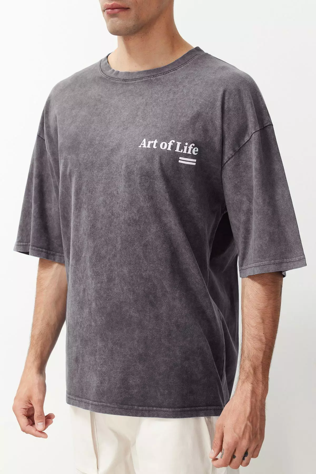 Faded-Effect Printed T-Shirt