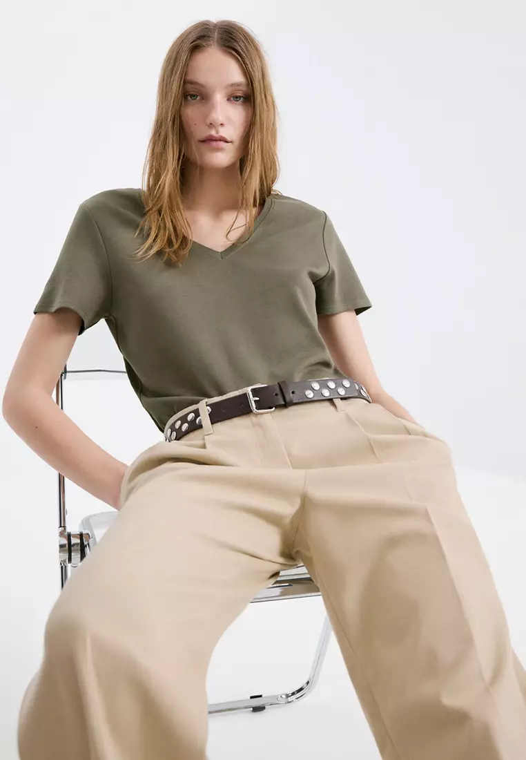 V-Neck Cotton T-Shirt