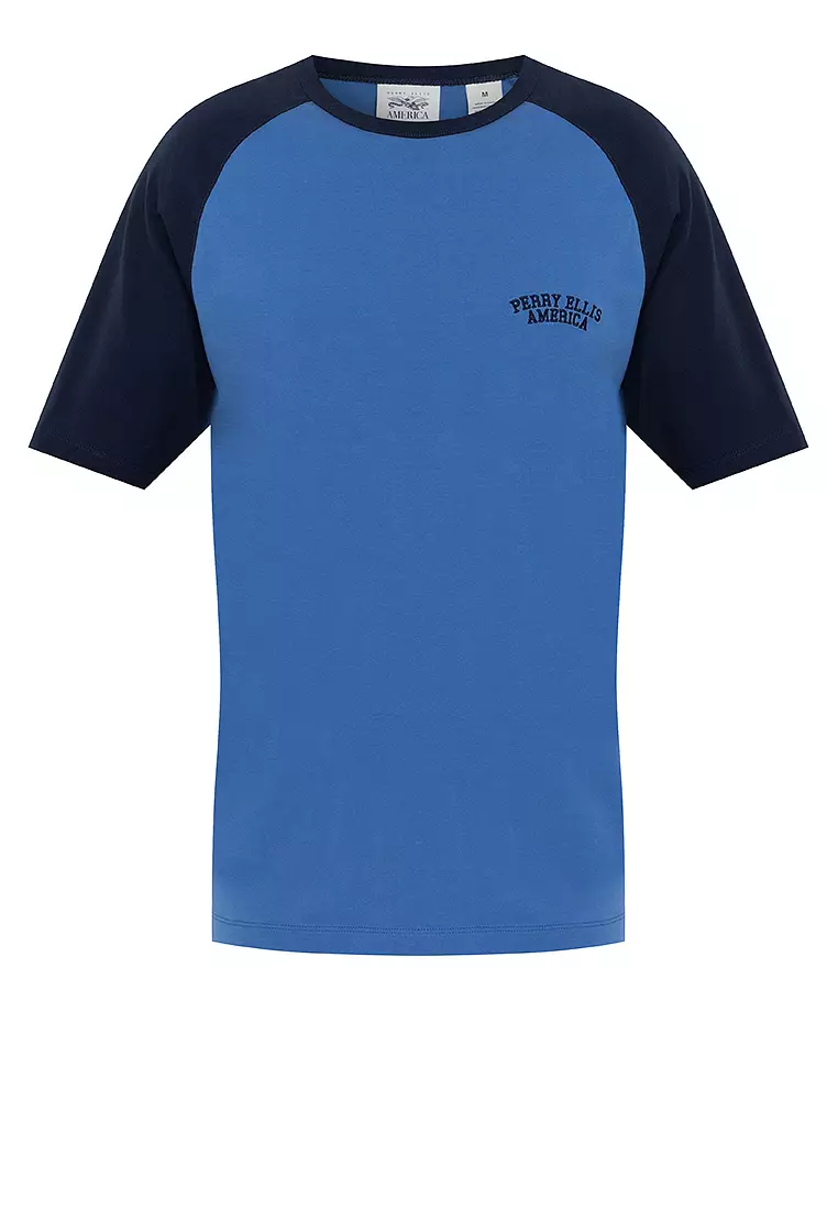 Perry Ellis America Rgln Baseball Tee