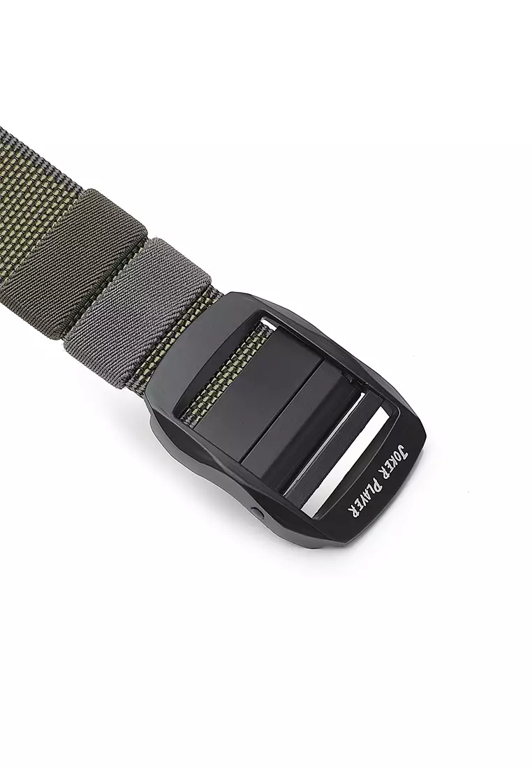 40mm Auto Canvas Belt - Green / Grey