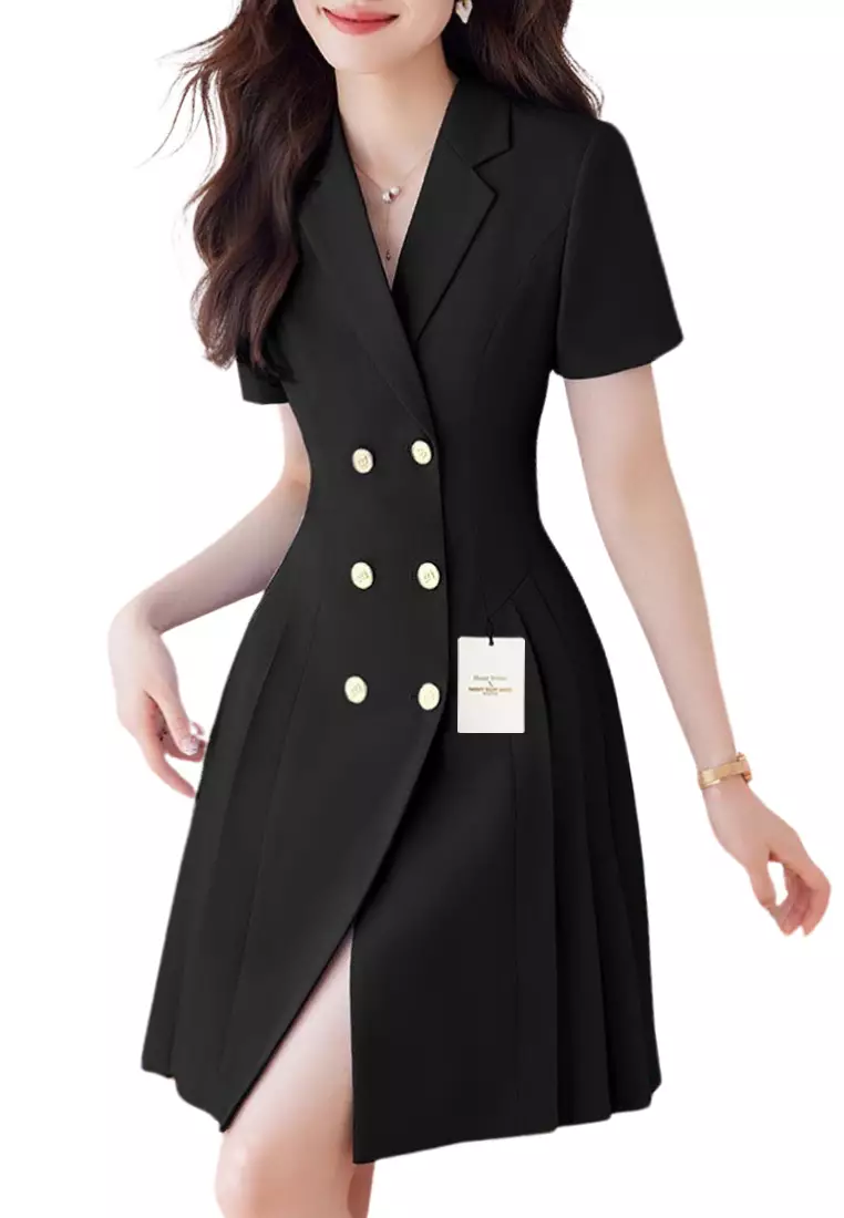 Elegant Short Sleeve Suit Dress YGH-EY8910