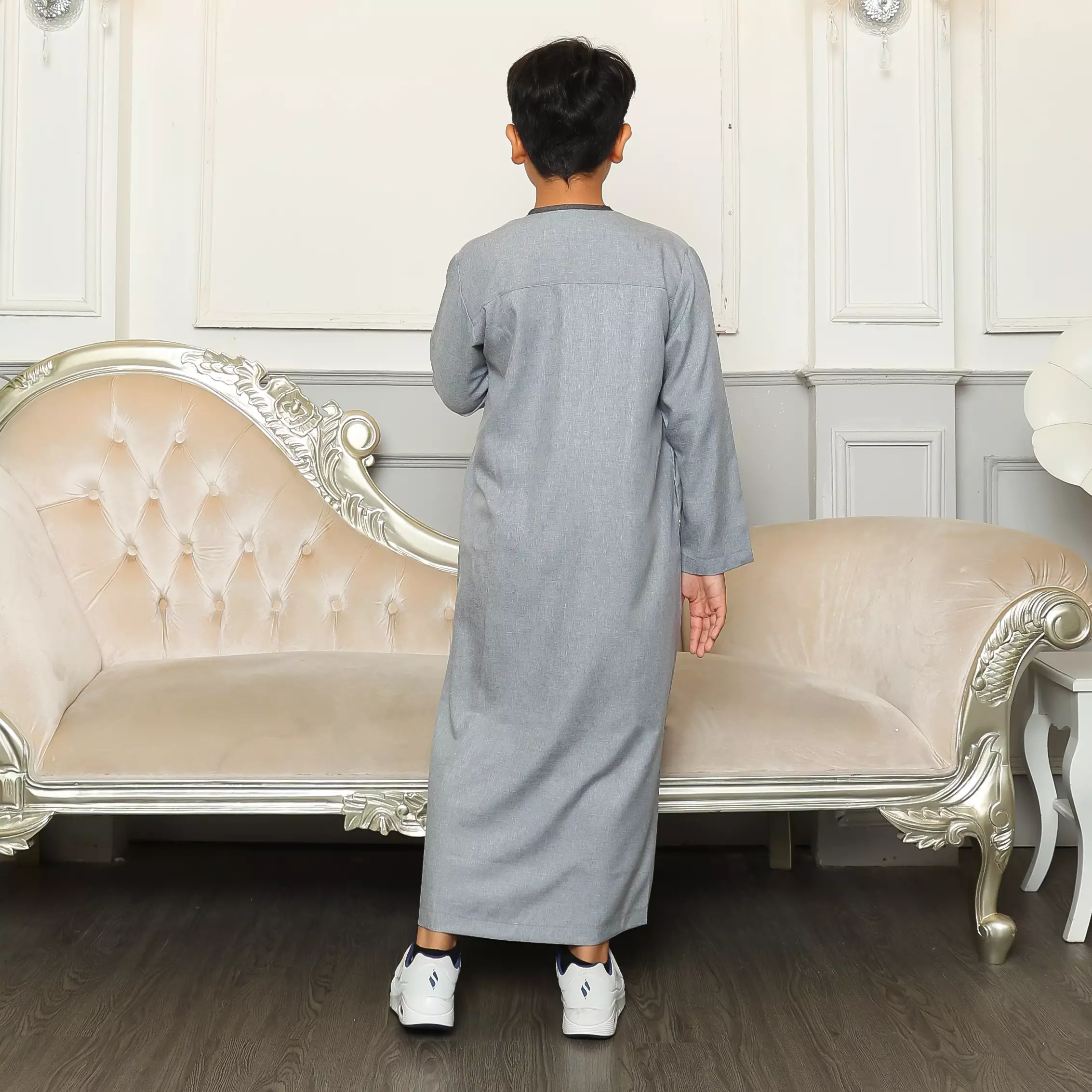 Gamis Jubah Anak Laki Laki GPA Yazid Grey