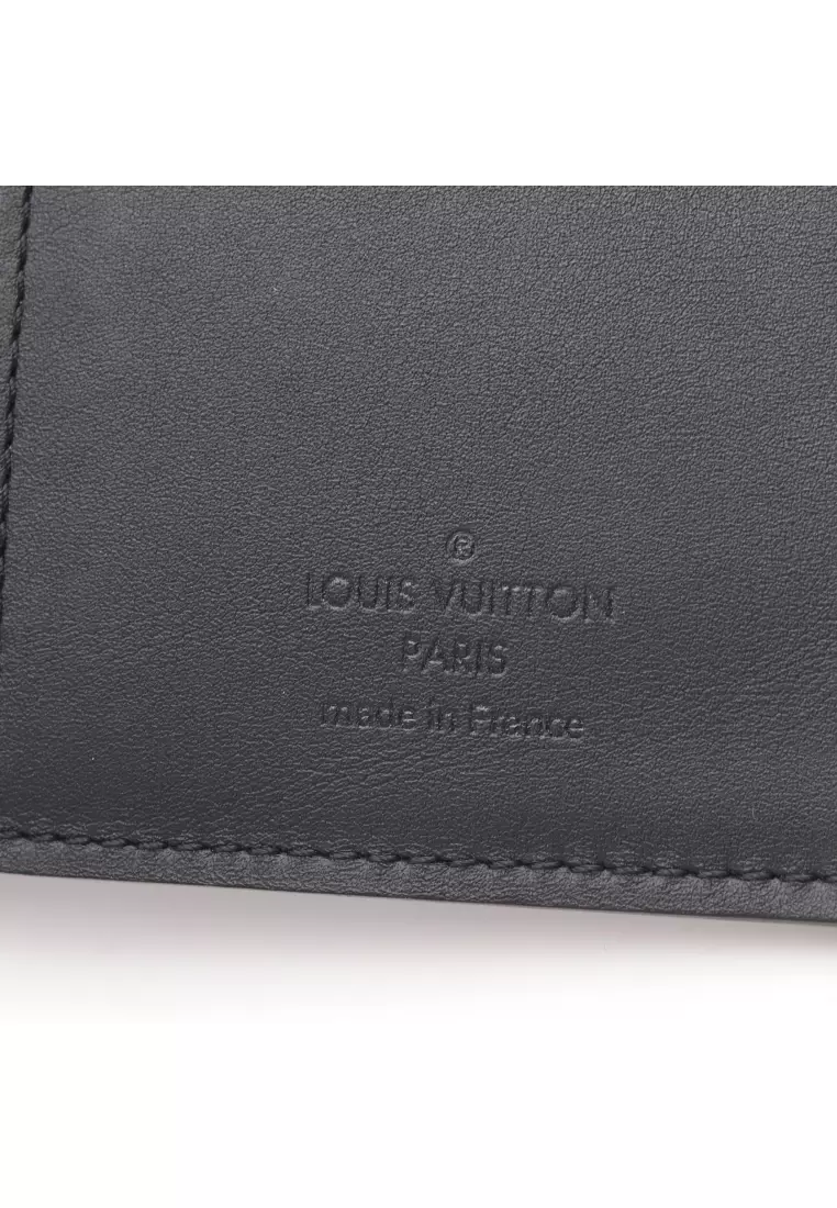 Pre-Loved Louis Vuitton Portefeuil Brother Damier Infini onyx Bi-fold Long Wallet leather black