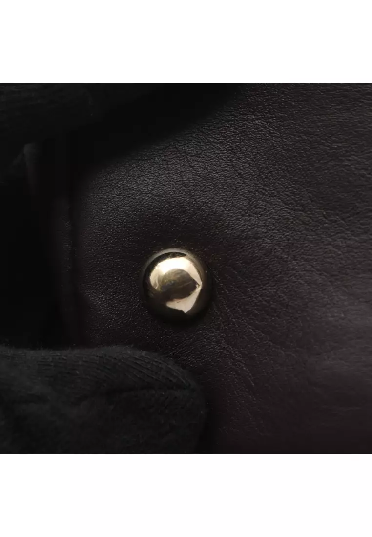 Pre-Loved Gucci GG Crystal Handbag tote bag Coated canvas leather beige Brown