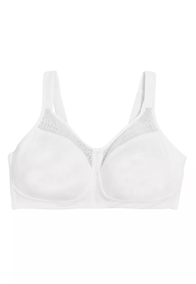 Jual Marks & Spencer Cotton Blend & Lace Non Wired Total Support Bra B ...