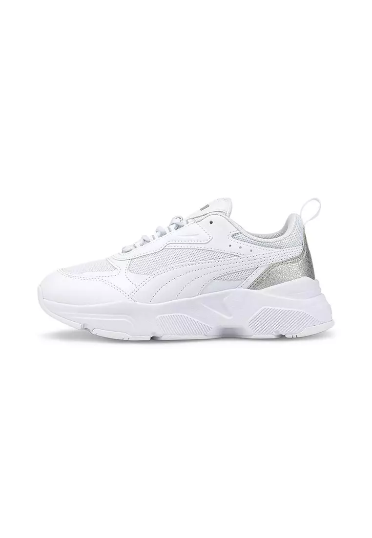 [NEW] PUMA Cassia Distressed Sneakers Women (White)